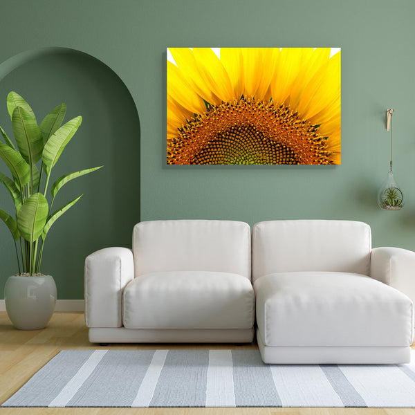 Sunflower D1 Canvas Painting Synthetic Frame-Paintings MDF Framing-AFF_FR-IC 5000201 IC 5000201, Botanical, Culture, Ethnic, Floral, Flowers, Nature, Rural, Scenic, Seasons, Traditional, Tribal, World Culture, sunflower, d1, canvas, painting, for, bedroom, living, room, engineered, wood, frame, agriculture, background, beautiful, bloom, blossom, bright, closeup, colorful, countryside, crop, environment, field, flora, flower, golden, grow, growth, head, inflorescence, isolated, leaf, macro, natural, pestle, 