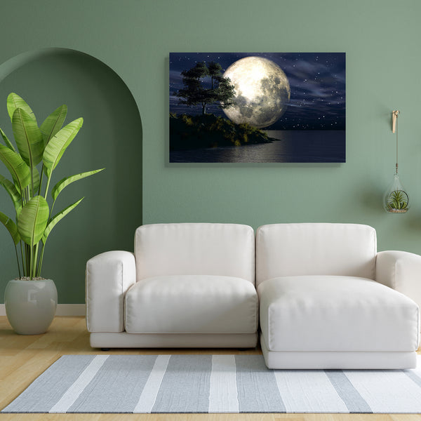 Island In Sea Canvas Painting Synthetic Frame-Paintings MDF Framing-AFF_FR-IC 5003750 IC 5003750, 3D, Abstract Expressionism, Abstracts, Astronomy, Cosmology, Illustrations, Landscapes, Scenic, Science Fiction, Semi Abstract, Space, Stars, Surrealism, island, in, sea, canvas, painting, for, bedroom, living, room, engineered, wood, frame, abstract, background, clouds, earth, galaxy, illustration, landscape, moon, nebula, ocean, render, science, fiction, sky, starry, surreal, tree, water, artzfolio, wall deco