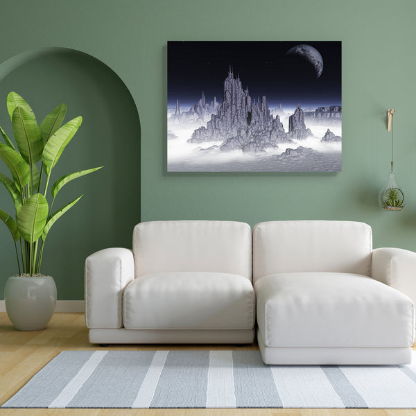 Planet Landscape Canvas Painting Synthetic Frame-Paintings MDF Framing-AFF_FR-IC 5003970 IC 5003970, 3D, Abstract Expressionism, Abstracts, Art and Paintings, Astronomy, Cosmology, Digital, Digital Art, Fantasy, Futurism, Graphic, Illustrations, Landscapes, Mountains, Nature, Scenic, Science Fiction, Semi Abstract, Space, planet, landscape, canvas, painting, for, bedroom, living, room, engineered, wood, frame, abstract, alien, apocalypse, art, artwork, background, dark, fiction, future, futuristic, galactic