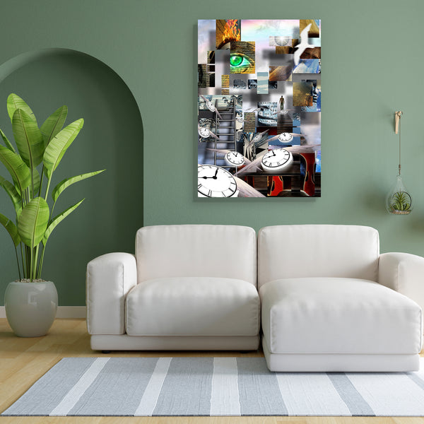 Surreal Abstract Art D4 Canvas Painting Synthetic Frame-Paintings MDF Framing-AFF_FR-IC 5004804 IC 5004804, Abstract Expressionism, Abstracts, Art and Paintings, Birds, Calligraphy, Collages, Digital, Digital Art, Fantasy, Geometric Abstraction, Graphic, Illustrations, Modern Art, Nature, Patterns, Perspective, Realism, Scenic, Semi Abstract, Signs, Signs and Symbols, Space, Surrealism, Symbols, Text, surreal, abstract, art, d4, canvas, painting, for, bedroom, living, room, engineered, wood, frame, abstract