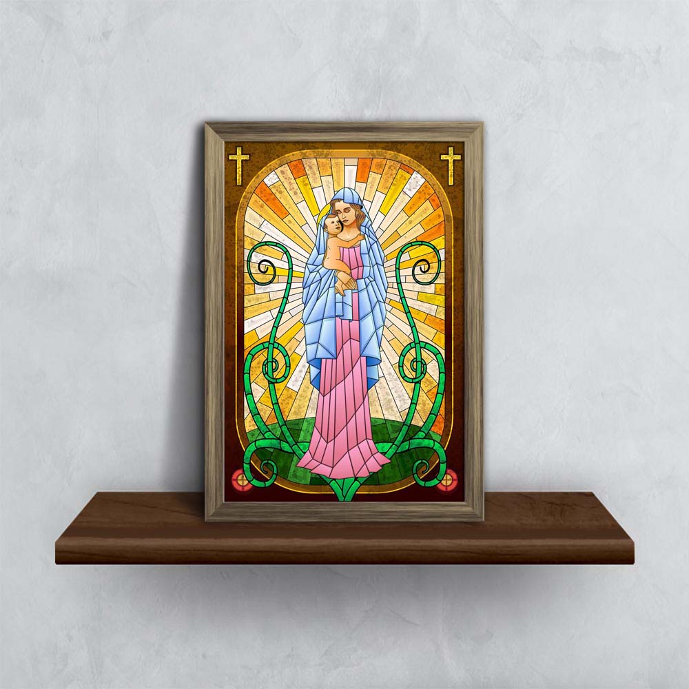 ArtzFolio Mother Mary With Jesus Christ Paper Poster Frame | Top