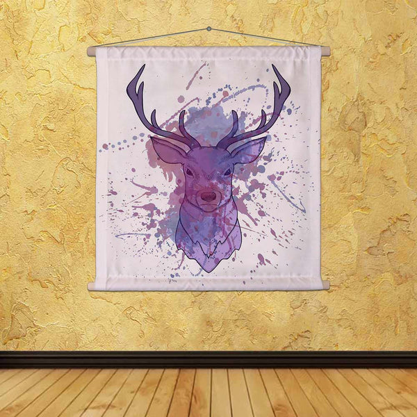 ArtzFolio Deer With Watercolor D1 Fabric Painting Tapestry Scroll Art Hanging-Scroll Art-AZART29983890TAP_L-Image Code 5003636 Vishnu Image Folio Pvt Ltd, IC 5003636, ArtzFolio, Scroll Art, Animals, Kids, Digital Art, deer, with, watercolor, d1, canvas, fabric, painting, tapestry, scroll, art, hanging, grunge, splash, tapestries, room tapestry, hanging tapestry, huge tapestry, amazonbasics, tapestry cloth, fabric wall hanging, unique tapestries, wall tapestry, small tapestry, tapestry wall decor, cheap tape