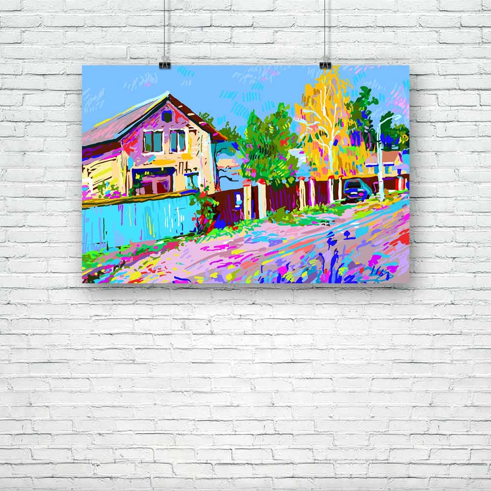 Autumn Rural Landscape With Hut Unframed Paper Poster-Paper Posters Unframed-POS_UN-IC 5003953 IC 5003953, Art and Paintings, Countries, Digital, Digital Art, Drawing, Graphic, Illustrations, Inspirational, Landscapes, Motivation, Motivational, Nature, Paintings, Patterns, Rural, Scenic, Seasons, Signs, Signs and Symbols, Sketches, autumn, landscape, with, hut, unframed, paper, poster, art, artistic, artwork, bright, brush, canvas, colorful, country, countryside, craft, creation, day, design, environmental,