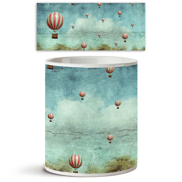 Hot Air Balloons Flying Over A Forest Ceramic Coffee Tea Mug Inside White-Coffee Mugs-MUG-IC 5004463 IC 5004463, Ancient, Art and Paintings, Collages, Conceptual, Fantasy, Historical, Illustrations, Medieval, Surrealism, Vintage, hot, air, balloons, flying, over, a, forest, ceramic, coffee, tea, mug, inside, white, imagination, balloon, collage, surreal, art, artistic, cloud, colorful, composition, creation, creativity, effect, free, freedom, horizontal, idea, illustration, illustrative, imagine, joy, many,