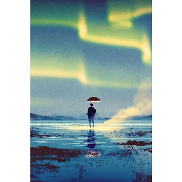 Northern Lights Aurora Borealis Over Man Unframed Paper Poster-Paper Posters Unframed-POS_UN-IC 5005247 IC 5005247, Abstract Expressionism, Abstracts, Art and Paintings, Black and White, Illustrations, Landscapes, Nature, Paintings, People, Scenic, Semi Abstract, Signs, Signs and Symbols, Space, Stars, Watercolour, White, northern, lights, aurora, borealis, over, man, unframed, paper, wall, poster, universe, alone, abstract, acrylic, adventure, art, artistic, artwork, background, beautiful, blue, canvas, co