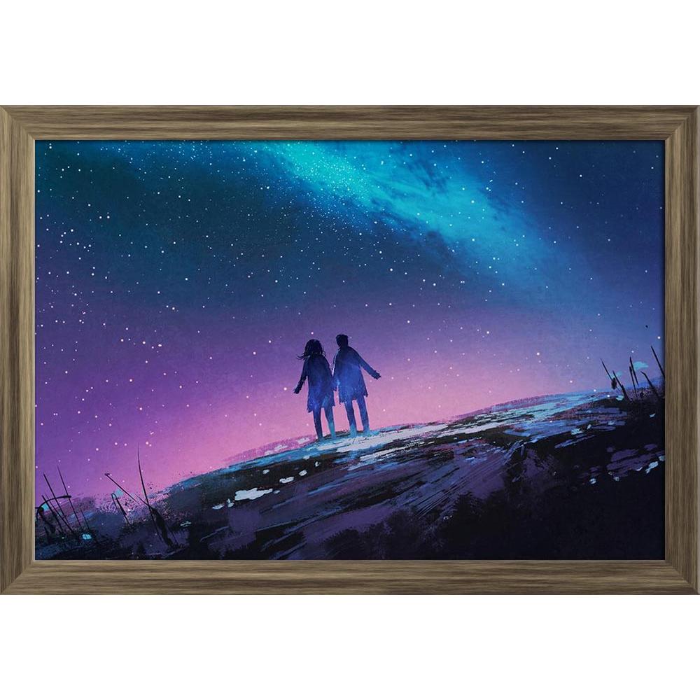 ArtzFolio Couple Holding Hands Against The Milky Way Galaxy Paper Poster Frame | Top Acrylic Glass-Paper Posters Framed-AZART44954074POS_FR_L-Image Code 5005251 Vishnu Image Folio Pvt Ltd, IC 5005251, ArtzFolio, Paper Posters Framed, Abstract, Fantasy, Fine Art Reprint, couple, holding, hands, against, the, milky, way, galaxy, paper, poster, frame, top, acrylic, glass, young, standing, painting, art, artistic, artwork, background, beautiful, color, concept, cover, design, oil, style, texture, vivid, wallpap