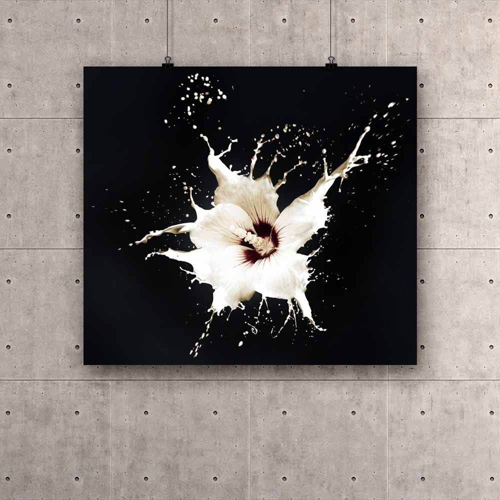 Premium Photo  Abstract black and white watercolor paint splashes
