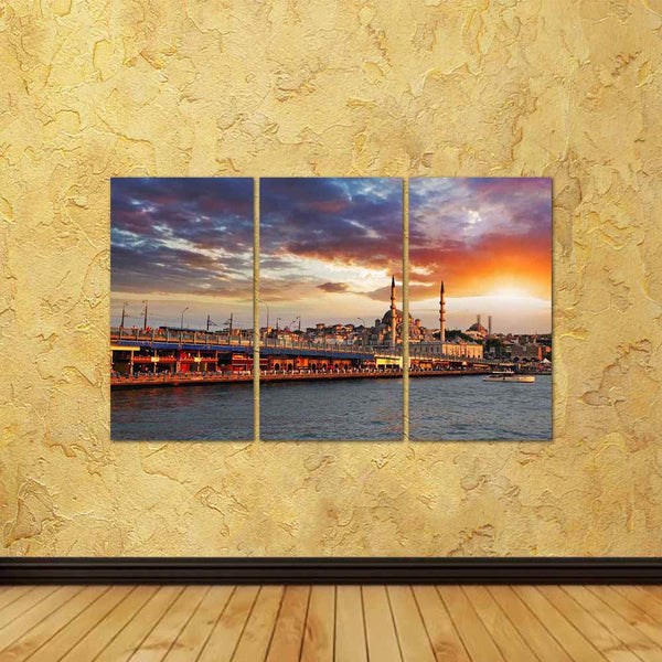 ArtzFolio Istanbul At A Dramatic Sunset With Sun, Turkey Split Art Painting Panel on Sunboard-Split Art Panels-AZ5006169SPL_FR_RF_R-0-Image Code 5006169 Vishnu Image Folio Pvt Ltd, IC 5006169, ArtzFolio, Split Art Panels, Landscapes, Places, Photography, istanbul, at, a, dramatic, sunset, with, sun, turkey, split, art, painting, panel, on, sunboard, framed, canvas, print, wall, for, living, room, frame, poster, pitaara, box, large, size, drawing, big, office, reception, of, kids, designer, decorative, amazo