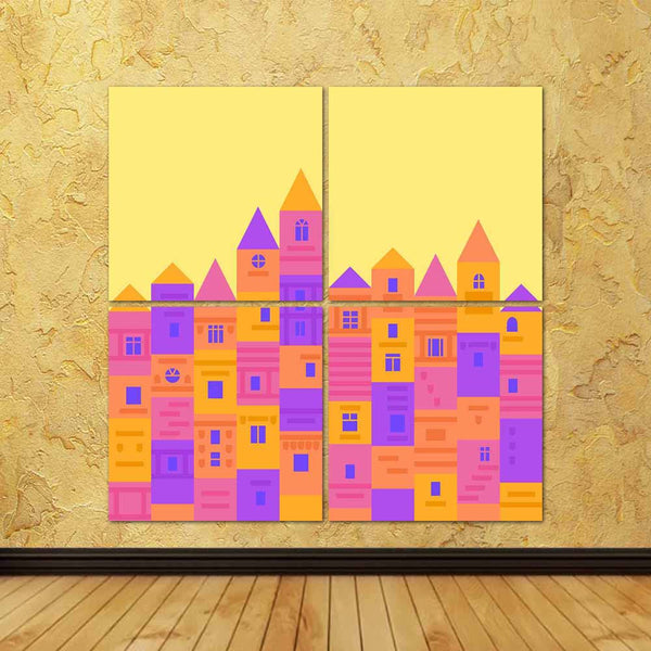 ArtzFolio Colorful Medieval Town From Building Blocks Split Art Painting Panel on Sunboard-Split Art Panels-AZ5006551SPL_FR_RF_R-0-Image Code 5006551 Vishnu Image Folio Pvt Ltd, IC 5006551, ArtzFolio, Split Art Panels, Kids, Places, Digital Art, colorful, medieval, town, from, building, blocks, split, art, painting, panel, on, sunboard, framed, canvas, print, wall, for, living, room, with, frame, poster, pitaara, box, large, size, drawing, big, office, reception, photography, of, designer, decorative, amazo
