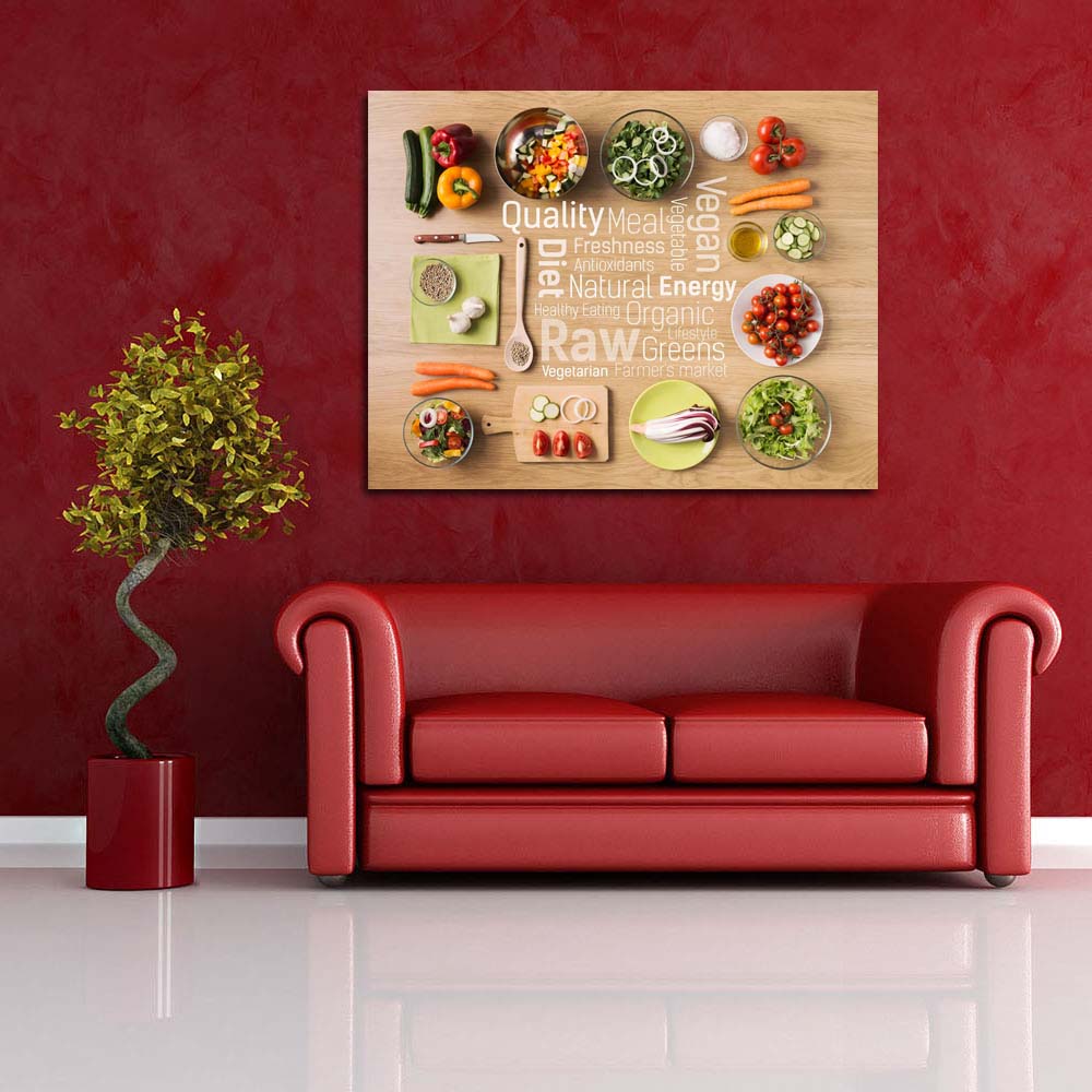 ArtzFolio Healthy Eating Concepts Canvas Painting – ArtzFolio.com