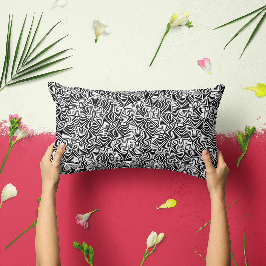 Circled Life Pillow Cover Case-Pillow Cases-PIL_CV-IC 5007200 IC 5007200, Abstract Expressionism, Abstracts, Black, Black and White, Fashion, Geometric, Geometric Abstraction, Illustrations, Patterns, Semi Abstract, White, circled, life, pillow, cover, case, pattern, seamless, wallpaper, and, abstract, background, creative, decor, fabric, illustration, material, ring, textile, texture, tile, artzfolio, pillow covers, pillow case, pillows cover, silk pillow covers for hair, pillow covers set of 2 big size, s
