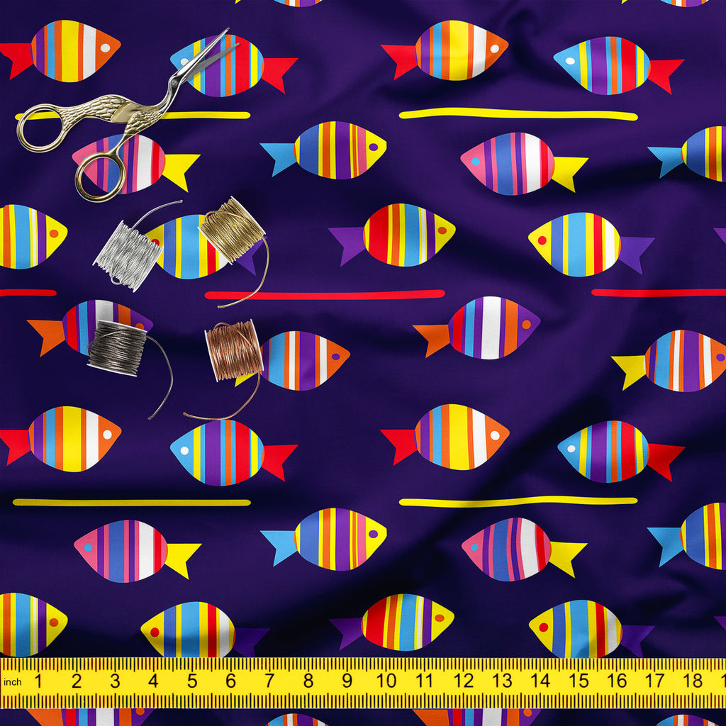 Colourful Fishes Upholstery Fabric by Metre | For Sofa, Curtains, Cushions, Furnishing, Craft, Dress Material-Upholstery Fabrics-FAB_RW-IC 5007222 IC 5007222, Animals, Animated Cartoons, Art and Paintings, Baby, Birds, Caricature, Cartoons, Children, Decorative, Digital, Digital Art, Fantasy, Graphic, Illustrations, Kids, Nature, Paintings, Patterns, Scenic, Signs, Signs and Symbols, colourful, fishes, upholstery, fabric, by, metre, for, sofa, curtains, cushions, furnishing, craft, dress, material, fish, pa