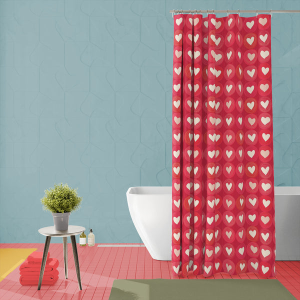 Hearts Washable Waterproof Shower Curtain-Shower Curtains-CUR_SH-IC 5007247 IC 5007247, Animated Cartoons, Art and Paintings, Black and White, Botanical, Caricature, Cartoons, Floral, Flowers, Hearts, Holidays, Illustrations, Love, Nature, Patterns, Romance, Wedding, White, washable, waterproof, polyester, shower, curtain, eyelets, backdrop, background, banner, card, cartoon, childish, cute, day, doodle, flora, heart, holiday, illustration, line, marriage, object, pattern, pink, red, saint, seamless, spring