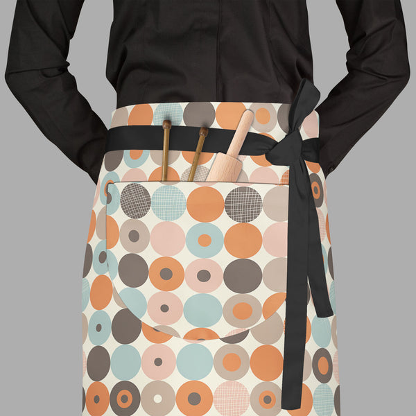Abstract Retro D2 Apron | Adjustable, Free Size & Waist Tiebacks-Aprons Waist to Feet-APR_WS_FT-IC 5007264 IC 5007264, Abstract Expressionism, Abstracts, Art and Paintings, Black, Black and White, Circle, Drawing, Illustrations, Patterns, Retro, Semi Abstract, Space, Vintage, Metallic, abstract, d2, full-length, waist, to, feet, apron, poly-cotton, fabric, adjustable, tiebacks, grunge, pattern, style, seamless, art, artistic, backdrop, background, blank, blue, border, brown, concept, copy, cover, creative, 