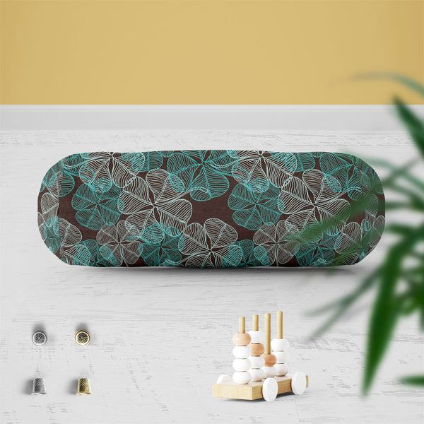 Clover Bolster Cover Booster Cases | Concealed Zipper Opening-Bolster Covers-BOL_CV_ZP-IC 5007267 IC 5007267, Abstract Expressionism, Abstracts, Ancient, Art and Paintings, Black, Black and White, Botanical, Culture, Decorative, Ethnic, Floral, Flowers, Historical, Illustrations, Medieval, Nature, Patterns, Semi Abstract, Traditional, Tribal, Vintage, Wedding, White, Wooden, World Culture, clover, bolster, cover, booster, cases, zipper, opening, poly, cotton, fabric, pattern, abstract, background, art, back