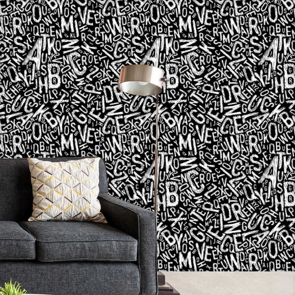 Alphabets Wallpaper Roll-Wallpapers Peel & Stick-WAL_PA-IC 5007359 IC 5007359, Alphabets, Art and Paintings, Black, Black and White, Calligraphy, Decorative, Digital, Digital Art, Education, Geometric, Geometric Abstraction, Graphic, Illustrations, Patterns, Schools, Signs, Signs and Symbols, Symbols, Text, Universities, White, peel, stick, vinyl, wallpaper, roll, non-pvc, self-adhesive, eco-friendly, water-repellent, scratch-resistant, alphabet, art, background, bold, cover, decoration, design, edit, edita