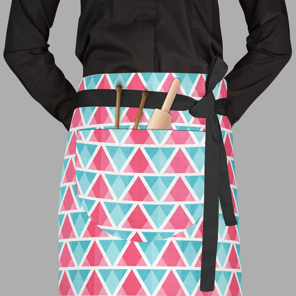 Abstract Triangles D1 Apron | Adjustable, Free Size & Waist Tiebacks-Aprons Waist to Feet-APR_WS_FT-IC 5007369 IC 5007369, Abstract Expressionism, Abstracts, Architecture, Art and Paintings, Black and White, Books, Chevron, Decorative, Diamond, Digital, Digital Art, Drawing, Geometric, Geometric Abstraction, Graphic, Illustrations, Modern Art, Patterns, Retro, Semi Abstract, Signs, Signs and Symbols, Symbols, Triangles, White, abstract, d1, full-length, waist, to, feet, apron, poly-cotton, fabric, adjustabl