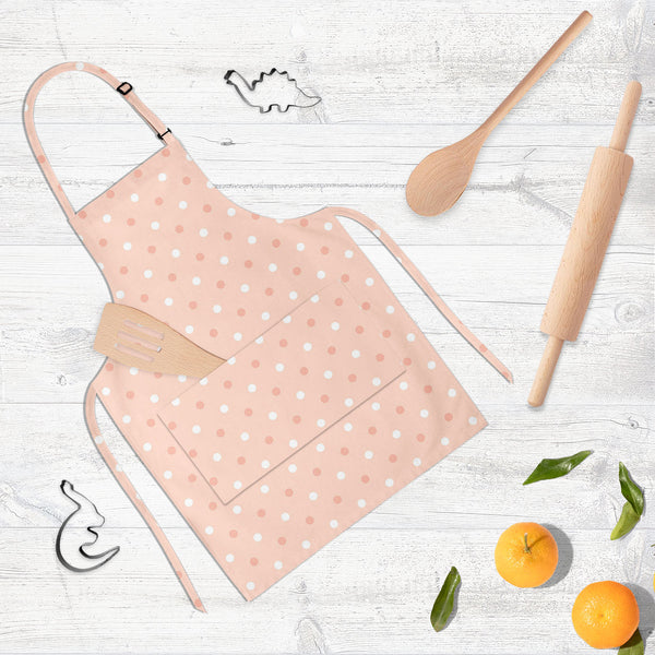 Pink Polka Dots Apron | Adjustable, Free Size & Waist Tiebacks-Aprons Neck to Knee-APR_NK_KN-IC 5007376 IC 5007376, Abstract Expressionism, Abstracts, Art and Paintings, Black, Black and White, Books, Circle, Decorative, Digital, Digital Art, Dots, Geometric, Geometric Abstraction, Graphic, Holidays, Illustrations, Modern Art, Patterns, Semi Abstract, Signs, Signs and Symbols, White, pink, polka, full-length, neck, to, knee, apron, poly-cotton, fabric, adjustable, buckle, waist, tiebacks, dot, scrapbook, ba