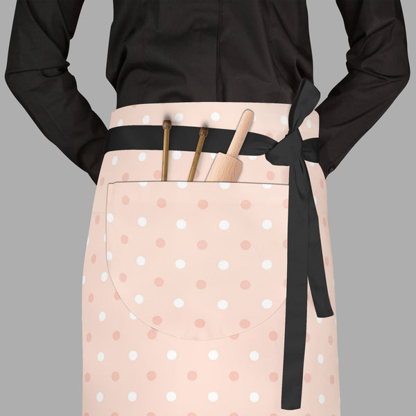 Pink Polka Dots Apron | Adjustable, Free Size & Waist Tiebacks-Aprons Waist to Feet-APR_WS_FT-IC 5007376 IC 5007376, Abstract Expressionism, Abstracts, Art and Paintings, Black, Black and White, Books, Circle, Decorative, Digital, Digital Art, Dots, Geometric, Geometric Abstraction, Graphic, Holidays, Illustrations, Modern Art, Patterns, Semi Abstract, Signs, Signs and Symbols, White, pink, polka, full-length, waist, to, feet, apron, poly-cotton, fabric, adjustable, tiebacks, dot, scrapbook, background, pap