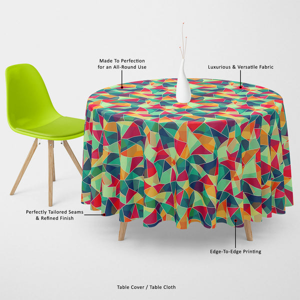 Mosaic Table Cloth Cover-Table Covers-CVR_TB_RD-IC 5007423 IC 5007423, Abstract Expressionism, Abstracts, Ancient, Art and Paintings, Circle, Decorative, Digital, Digital Art, Fashion, Geometric, Geometric Abstraction, Graphic, Grid Art, Historical, Illustrations, Medieval, Modern Art, Patterns, Retro, Semi Abstract, Signs, Signs and Symbols, Triangles, Vintage, mosaic, table, cloth, cover, canvas, fabric, abstract, art, artistic, artwork, backdrop, background, blue, color, colorful, creative, decoration, d