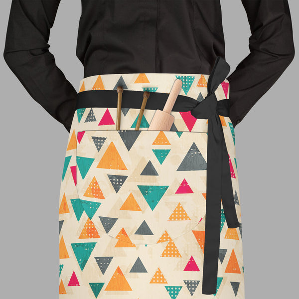 Vintage Triangle D1 Apron | Adjustable, Free Size & Waist Tiebacks-Aprons Waist to Feet-APR_WS_FT-IC 5007432 IC 5007432, Abstract Expressionism, Abstracts, Ancient, Art and Paintings, Aztec, Black, Black and White, Books, Culture, Decorative, Digital, Digital Art, Ethnic, Fashion, Geometric, Geometric Abstraction, Graphic, Grid Art, Hipster, Historical, Illustrations, Medieval, Modern Art, Patterns, Retro, Semi Abstract, Signs, Signs and Symbols, Traditional, Triangles, Tribal, Vintage, World Culture, trian