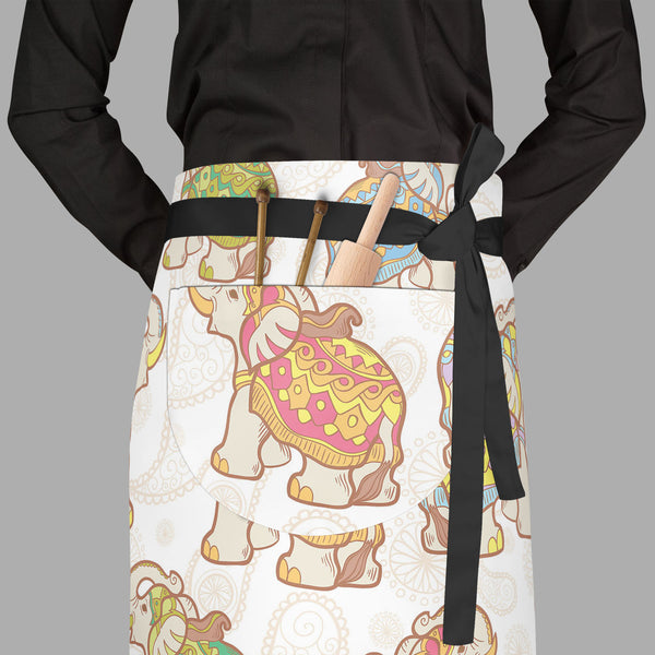 Indian Elephant D1 Apron | Adjustable, Free Size & Waist Tiebacks-Aprons Waist to Feet-APR_WS_FT-IC 5007441 IC 5007441, Abstract Expressionism, Abstracts, African, Ancient, Animals, Animated Cartoons, Art and Paintings, Asian, Baby, Caricature, Cartoons, Children, Decorative, Digital, Digital Art, Festivals, Festivals and Occasions, Festive, Geometric, Geometric Abstraction, Graphic, Historical, Illustrations, Indian, Kids, Medieval, Modern Art, Nature, Patterns, Pets, Retro, Scenic, Semi Abstract, Signs, S