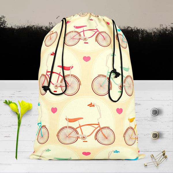 Bicycles & Pink Hearts Reusable Sack Bag | Bag for Gym, Storage, Vegetable & Travel-Drawstring Sack Bags-SCK_FB_DS-IC 5007446 IC 5007446, Abstract Expressionism, Abstracts, Ancient, Art and Paintings, Automobiles, Bikes, Hearts, Historical, Hobbies, Illustrations, Love, Medieval, Patterns, Retro, Romance, Semi Abstract, Signs, Signs and Symbols, Sports, Transportation, Travel, Vehicles, Vintage, bicycles, pink, reusable, sack, bag, for, gym, storage, vegetable, cotton, canvas, fabric, abstract, background, 