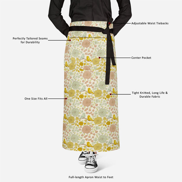 Beautiful Morning Apron | Adjustable, Free Size & Waist Tiebacks-Aprons Waist to Knee-APR_WS_FT-IC 5007458 IC 5007458, Ancient, Art and Paintings, Birds, Botanical, Decorative, Drawing, Floral, Flowers, Historical, Illustrations, Medieval, Nature, Patterns, Scenic, Signs, Signs and Symbols, Vintage, beautiful, morning, full-length, apron, satin, fabric, adjustable, waist, tiebacks, pattern, flower, background, art, backdrop, beige, bird, bloom, blossom, blue, bouquet, branch, brown, color, colorful, composi