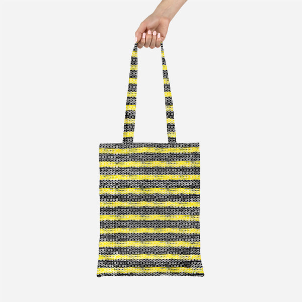 ArtzFolio Mixed Geometric Art Tote Bag Shoulder Purse | Multipurpose-Tote Bags Basic-AZ5007509TOT_RF-IC 5007509 IC 5007509, Black, Black and White, Fashion, Geometric, Geometric Abstraction, Illustrations, Patterns, White, mixed, art, canvas, tote, bag, shoulder, purse, multipurpose, vector, pattern, small, hand, painted, squares, placed, rows, bright, yellow, web, print, summer, fall, textile, fabric, wallpaper, wrapping, paper, artzfolio, tote bag, large tote bags, canvas bag, canvas tote bags, tote handb