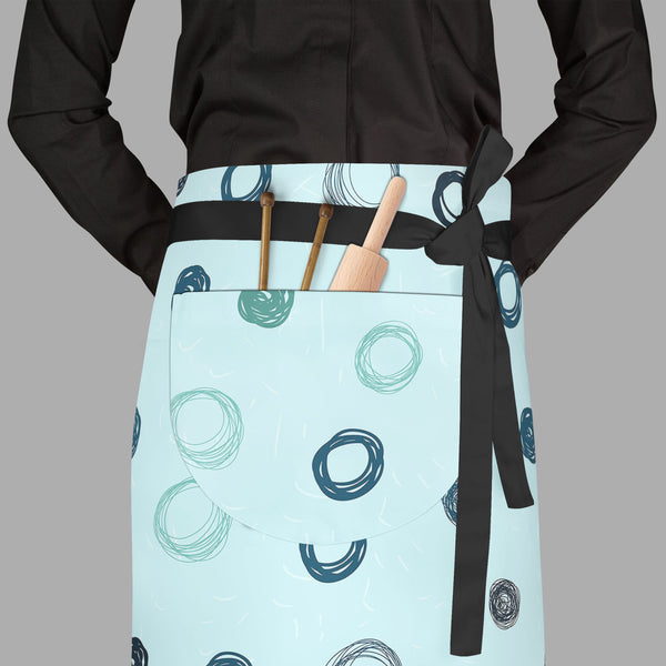 Circled Sketch Apron | Adjustable, Free Size & Waist Tiebacks-Aprons Waist to Feet-APR_WS_FT-IC 5007512 IC 5007512, Abstract Expressionism, Abstracts, Ancient, Art and Paintings, Black and White, Circle, Decorative, Digital, Digital Art, Dots, Fashion, Geometric, Geometric Abstraction, Graphic, Hand Drawn, Historical, Illustrations, Medieval, Modern Art, Nature, Patterns, Retro, Scenic, Semi Abstract, Signs, Signs and Symbols, Sketches, Vintage, White, circled, sketch, full-length, waist, to, feet, apron, p