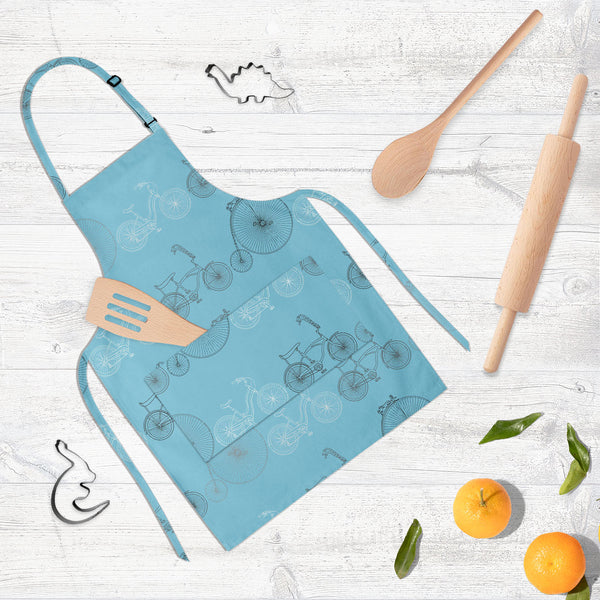Bicycles D2 Apron | Adjustable, Free Size & Waist Tiebacks-Aprons Neck to Knee-APR_NK_KN-IC 5007522 IC 5007522, Art and Paintings, Automobiles, Bikes, Cities, City Views, Digital, Digital Art, Drawing, Graphic, Hipster, Hobbies, Illustrations, Patterns, Retro, Signs, Signs and Symbols, Sketches, Sports, Transportation, Travel, Vehicles, Vintage, Metallic, bicycles, d2, full-length, neck, to, knee, apron, poly-cotton, fabric, adjustable, buckle, waist, tiebacks, art, background, bicycle, bike, blue, circus, 