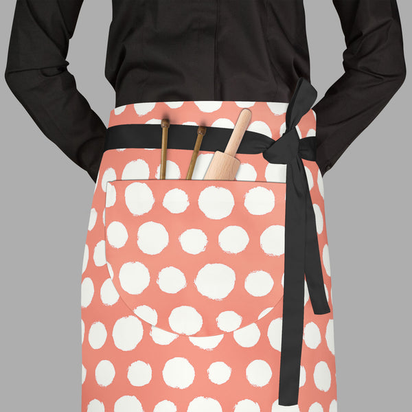 Painted Polka Dot Apron | Adjustable, Free Size & Waist Tiebacks-Aprons Waist to Feet-APR_WS_FT-IC 5007524 IC 5007524, Abstract Expressionism, Abstracts, Art and Paintings, Books, Circle, Decorative, Dots, Drawing, Geometric, Geometric Abstraction, Illustrations, Modern Art, Patterns, Retro, Semi Abstract, Signs, Signs and Symbols, Splatter, Watercolour, painted, polka, dot, full-length, waist, to, feet, apron, poly-cotton, fabric, adjustable, tiebacks, abstract, acrylic, art, background, bubble, chaos, dec