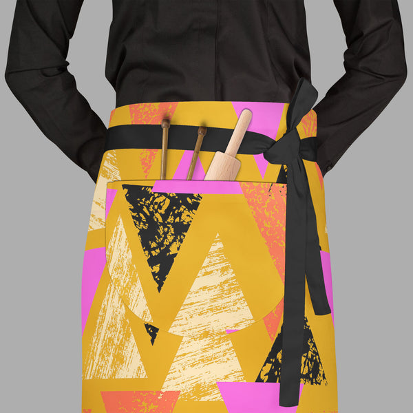 Mixed Triangled D3 Apron | Adjustable, Free Size & Waist Tiebacks-Aprons Waist to Feet-APR_WS_FT-IC 5007539 IC 5007539, Abstract Expressionism, Abstracts, African, Ancient, Art and Paintings, Aztec, Bohemian, Brush Stroke, Chevron, Culture, Ethnic, Eygptian, Geometric, Geometric Abstraction, Graffiti, Hand Drawn, Historical, Medieval, Mexican, Modern Art, Patterns, Retro, Semi Abstract, Signs, Signs and Symbols, Splatter, Traditional, Triangles, Tribal, Vintage, Watercolour, World Culture, mixed, triangled,