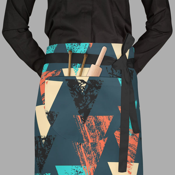 Triangled D4 Apron | Adjustable, Free Size & Waist Tiebacks-Aprons Waist to Feet-APR_WS_FT-IC 5007540 IC 5007540, Abstract Expressionism, Abstracts, African, Ancient, Art and Paintings, Aztec, Bohemian, Brush Stroke, Chevron, Culture, Ethnic, Eygptian, Geometric, Geometric Abstraction, Graffiti, Hand Drawn, Historical, Medieval, Mexican, Modern Art, Patterns, Retro, Semi Abstract, Signs, Signs and Symbols, Splatter, Traditional, Triangles, Tribal, Vintage, Watercolour, World Culture, triangled, d4, full-len