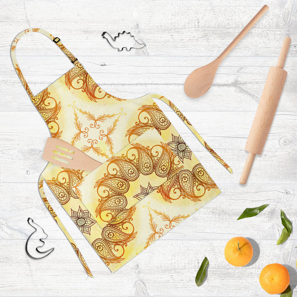 Ethnic Circular Ornament D3 Apron | Adjustable, Free Size & Waist Tiebacks-Aprons Neck to Knee-APR_NK_KN-IC 5007562 IC 5007562, Abstract Expressionism, Abstracts, Allah, Arabic, Art and Paintings, Asian, Botanical, Circle, Cities, City Views, Culture, Drawing, Ethnic, Floral, Flowers, Geometric, Geometric Abstraction, Hinduism, Illustrations, Indian, Islam, Mandala, Nature, Paintings, Patterns, Retro, Semi Abstract, Signs, Signs and Symbols, Symbols, Traditional, Tribal, World Culture, circular, ornament, d