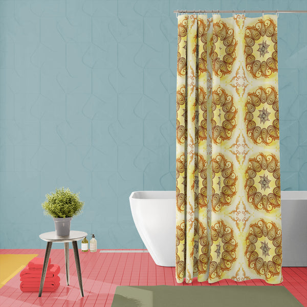Ethnic Circular Ornament D3 Washable Waterproof Shower Curtain-Shower Curtains-CUR_SH-IC 5007562 IC 5007562, Abstract Expressionism, Abstracts, Allah, Arabic, Art and Paintings, Asian, Botanical, Circle, Cities, City Views, Culture, Drawing, Ethnic, Floral, Flowers, Geometric, Geometric Abstraction, Hinduism, Illustrations, Indian, Islam, Mandala, Nature, Paintings, Patterns, Retro, Semi Abstract, Signs, Signs and Symbols, Symbols, Traditional, Tribal, World Culture, circular, ornament, d3, washable, waterp
