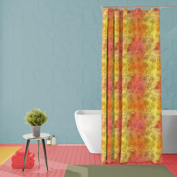 Bicycles D5 Washable Waterproof Shower Curtain-Shower Curtains-CUR_SH-IC 5007575 IC 5007575, Ancient, Art and Paintings, Automobiles, Bikes, Cities, City Views, Digital, Digital Art, Drawing, Graphic, Hipster, Historical, Hobbies, Illustrations, Medieval, Patterns, Retro, Signs, Signs and Symbols, Sketches, Sports, Transportation, Travel, Triangles, Vehicles, Vintage, bicycles, d5, washable, waterproof, polyester, shower, curtain, eyelets, art, background, bicycle, bike, circus, city, color, colorful, cute,