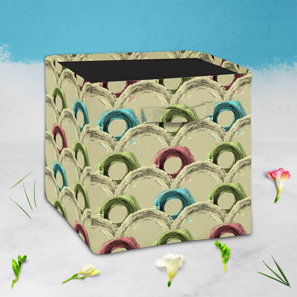 Fluffy Circles D1 Foldable Open Storage Bin | Organizer Box, Toy Basket, Shelf Box, Laundry Bag | Canvas Fabric-Storage Bins-STR_BI_CB-IC 5007609 IC 5007609, Abstract Expressionism, Abstracts, Ancient, Art and Paintings, Black and White, Botanical, Circle, Dots, Drawing, Fashion, Floral, Flowers, Geometric, Geometric Abstraction, Historical, Illustrations, Medieval, Nature, Patterns, Retro, Semi Abstract, Signs, Signs and Symbols, Vintage, White, fluffy, circles, d1, foldable, open, storage, bin, organizer,