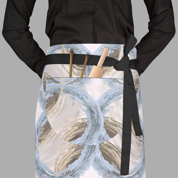 Fluffy Circles D3 Apron | Adjustable, Free Size & Waist Tiebacks-Aprons Waist to Feet-APR_WS_FT-IC 5007611 IC 5007611, Abstract Expressionism, Abstracts, Ancient, Art and Paintings, Black and White, Botanical, Circle, Dots, Drawing, Fashion, Floral, Flowers, Geometric, Geometric Abstraction, Historical, Illustrations, Medieval, Nature, Patterns, Retro, Semi Abstract, Signs, Signs and Symbols, Vintage, White, fluffy, circles, d3, full-length, waist, to, feet, apron, poly-cotton, fabric, adjustable, tiebacks,