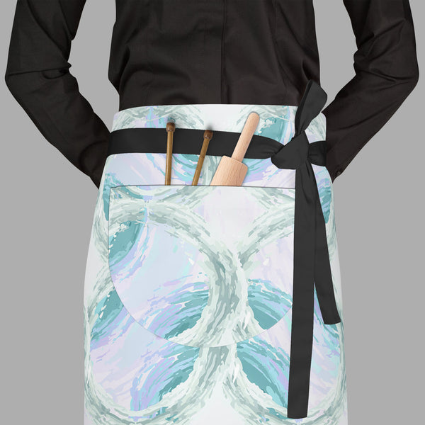 Fluffy Circles D4 Apron | Adjustable, Free Size & Waist Tiebacks-Aprons Waist to Feet-APR_WS_FT-IC 5007612 IC 5007612, Abstract Expressionism, Abstracts, Ancient, Art and Paintings, Black and White, Botanical, Circle, Dots, Drawing, Fashion, Floral, Flowers, Geometric, Geometric Abstraction, Historical, Illustrations, Medieval, Nature, Patterns, Retro, Semi Abstract, Signs, Signs and Symbols, Vintage, White, fluffy, circles, d4, full-length, waist, to, feet, apron, poly-cotton, fabric, adjustable, tiebacks,