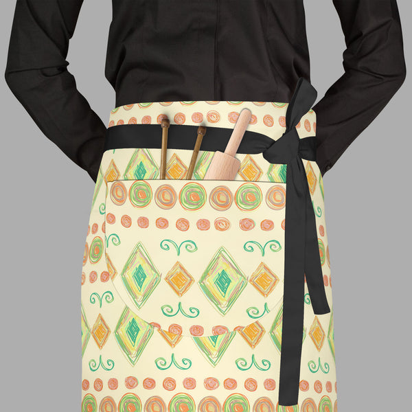 Hand Drawn Design D4 Apron | Adjustable, Free Size & Waist Tiebacks-Aprons Waist to Feet-APR_WS_FT-IC 5007619 IC 5007619, Abstract Expressionism, Abstracts, Art and Paintings, Baby, Children, Circle, Digital, Digital Art, Fashion, Geometric, Geometric Abstraction, Graphic, Holidays, Kids, Modern Art, Nature, Patterns, Retro, Scenic, Semi Abstract, Signs, Signs and Symbols, Stripes, Urban, hand, drawn, design, d4, full-length, waist, to, feet, apron, poly-cotton, fabric, adjustable, tiebacks, abstract, art, 