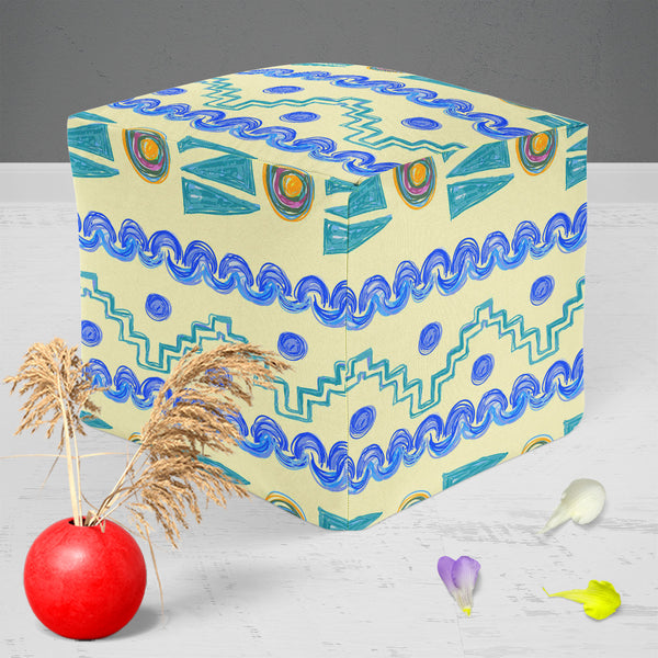 Hand Drawn Design D5 Footstool Footrest Puffy Pouffe Ottoman Bean Bag | Canvas Fabric-Footstools-FST_CB_BN-IC 5007622 IC 5007622, Abstract Expressionism, Abstracts, Art and Paintings, Baby, Children, Circle, Digital, Digital Art, Fashion, Geometric, Geometric Abstraction, Graphic, Holidays, Kids, Modern Art, Nature, Patterns, Retro, Scenic, Semi Abstract, Signs, Signs and Symbols, Stripes, Urban, hand, drawn, design, d5, puffy, pouffe, ottoman, footstool, footrest, bean, bag, canvas, fabric, abstract, art, 