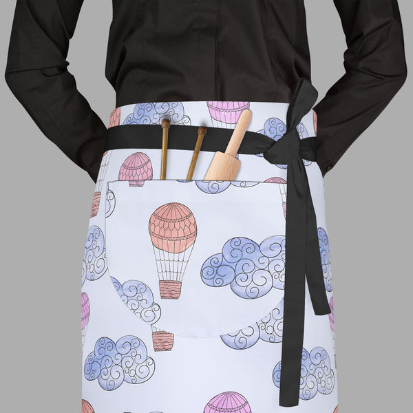 Watercolor Balloons & Clouds D2 Apron | Adjustable, Free Size & Waist Tiebacks-Aprons Waist to Feet-APR_WS_FT-IC 5007633 IC 5007633, Abstract Expressionism, Abstracts, Ancient, Black and White, Digital, Digital Art, Drawing, Graphic, Hand Drawn, Historical, Illustrations, Medieval, Patterns, Retro, Semi Abstract, Signs, Signs and Symbols, Splatter, Vintage, Watercolour, White, watercolor, balloons, clouds, d2, full-length, waist, to, feet, apron, poly-cotton, fabric, adjustable, tiebacks, abstract, aerostat