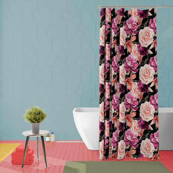 Roses D1 Washable Waterproof Shower Curtain-Shower Curtains-CUR_SH-IC 5007666 IC 5007666, Abstract Expressionism, Abstracts, Ancient, Art and Paintings, Black and White, Botanical, Fashion, Floral, Flowers, Historical, Illustrations, Medieval, Nature, Paintings, Patterns, Scenic, Semi Abstract, Signs, Signs and Symbols, Vintage, Watercolour, White, roses, d1, washable, waterproof, polyester, shower, curtain, eyelets, rose, pattern, peony, seamless, abstract, watercolor, flower, background, vector, bouquet, 