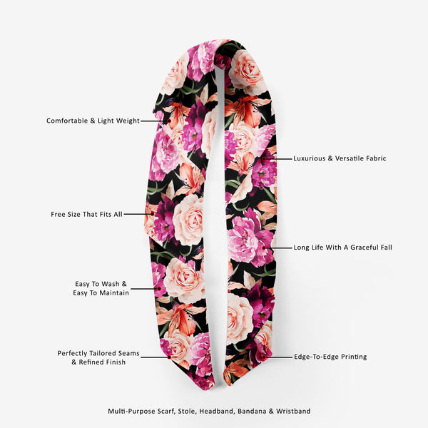 Roses Printed Scarf | Neckwear Balaclava | Girls & Women | Soft Poly Fabric-Scarfs Basic--IC 5007666 IC 5007666, Abstract Expressionism, Abstracts, Ancient, Art and Paintings, Black and White, Botanical, Fashion, Floral, Flowers, Historical, Illustrations, Medieval, Nature, Paintings, Patterns, Scenic, Semi Abstract, Signs, Signs and Symbols, Vintage, Watercolour, White, roses, printed, scarf, neckwear, balaclava, girls, women, soft, poly, fabric, rose, pattern, peony, seamless, abstract, watercolor, flower