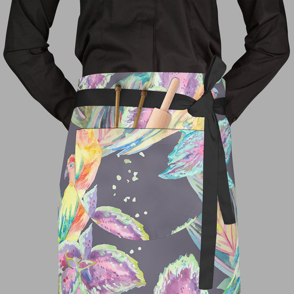 Exotic Art D1 Apron | Adjustable, Free Size & Waist Tiebacks-Aprons Waist to Feet-APR_WS_FT-IC 5007668 IC 5007668, African, Animals, Birds, Botanical, Culture, Ethnic, Fashion, Floral, Flowers, Hawaiian, Illustrations, Modern Art, Nature, Patterns, Pop Art, Signs, Signs and Symbols, Traditional, Tribal, Tropical, Watercolour, Wildlife, World Culture, exotic, art, d1, full-length, waist, to, feet, apron, poly-cotton, fabric, adjustable, tiebacks, parrot, boho, textiles, pattern, africa, animal, background, b