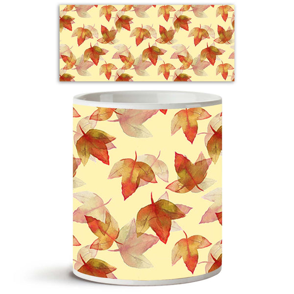 Autumn Leaves Ceramic Coffee Tea Mug Inside White-Coffee Mugs-MUG-IC 5007681 IC 5007681, Botanical, Drawing, Fashion, Floral, Flowers, Illustrations, Nature, Patterns, Scenic, Seasons, Signs, Signs and Symbols, Sketches, Watercolour, autumn, leaves, ceramic, coffee, tea, mug, inside, white, background, beautiful, colore, creative, creativity, decor, decoration, design, drawn, effect, elegance, elegant, element, hand, illustration, image, interior, objects, painted, pattern, plant, raster, repetition, seamle
