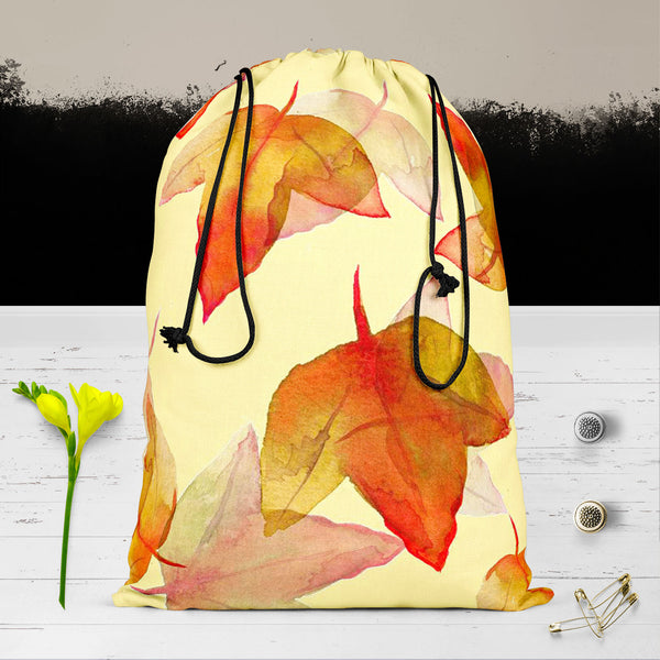 Autumn Leaves D3 Reusable Sack Bag | Bag for Gym, Storage, Vegetable & Travel-Drawstring Sack Bags-SCK_FB_DS-IC 5007681 IC 5007681, Botanical, Drawing, Fashion, Floral, Flowers, Illustrations, Nature, Patterns, Scenic, Seasons, Signs, Signs and Symbols, Sketches, Watercolour, autumn, leaves, d3, reusable, sack, bag, for, gym, storage, vegetable, travel, cotton, canvas, fabric, background, beautiful, colore, creative, creativity, decor, decoration, design, drawn, effect, elegance, elegant, element, hand, ill