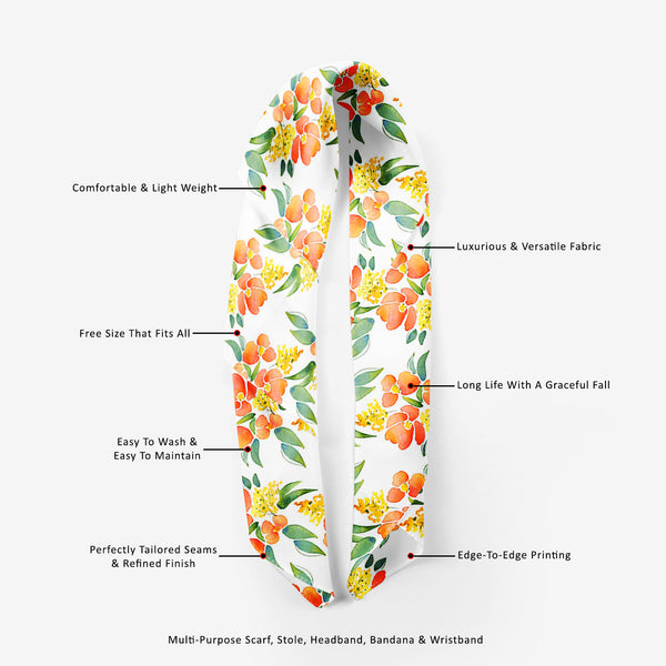 Watercolor Leaves & Flowers Printed Scarf | Neckwear Balaclava | Girls & Women | Soft Poly Fabric-Scarfs Basic--IC 5007685 IC 5007685, Abstract Expressionism, Abstracts, Botanical, Drawing, Fashion, Floral, Flowers, Illustrations, Nature, Patterns, Scenic, Semi Abstract, Signs, Signs and Symbols, Watercolour, watercolor, leaves, printed, scarf, neckwear, balaclava, girls, women, soft, poly, fabric, abstract, background, beautiful, blossom, branch, card, colore, composition, creative, decor, decoration, desi