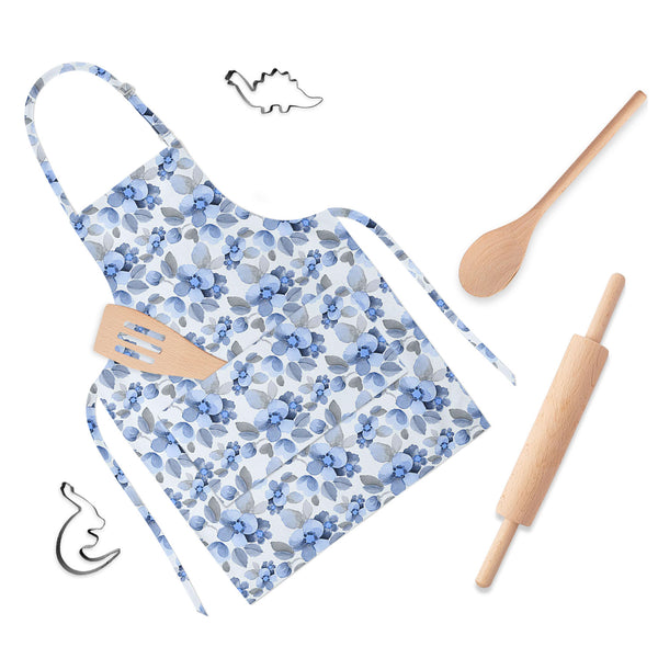 Summer Flowers Apron | Adjustable, Free Size & Waist Tiebacks-Aprons Neck to Knee-APR_NK_KN-IC 5007689 IC 5007689, Ancient, Art and Paintings, Books, Botanical, Drawing, Fashion, Floral, Flowers, Historical, Medieval, Nature, Patterns, Retro, Signs, Signs and Symbols, Vintage, Watercolour, Wedding, summer, full-length, apron, poly-cotton, fabric, adjustable, neck, buckle, waist, tiebacks, flower, pattern, watercolor, art, artistic, background, beautiful, blue, botany, card, colore, cover, decoration, design